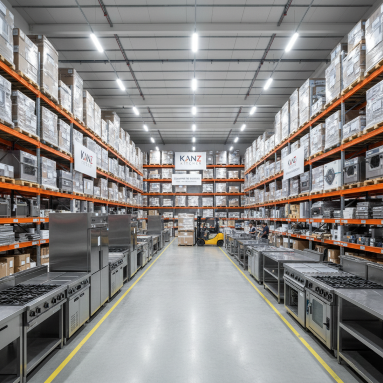 Commercial kitchen installation by Kanz Kitchen